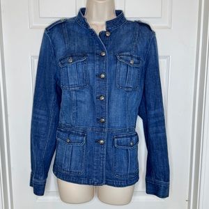 NWOT Talbots Denim Jacket Size Large